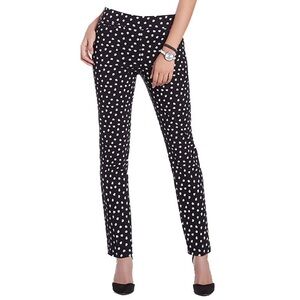 Reitmans Size 16 Petite Patterned Pull-On Dress Pants - Black/White